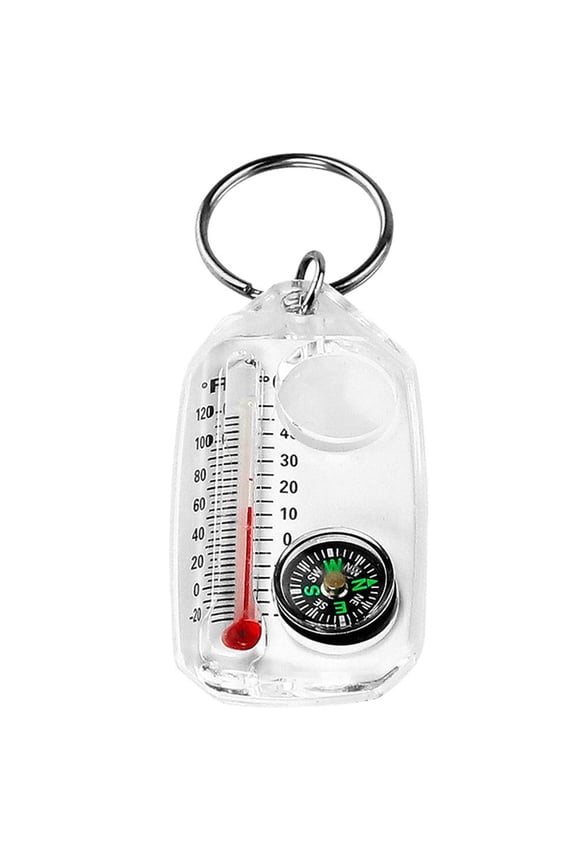 Outdoor Mountaineering Hiking Portable Luminescent Accurate Keychain Outdoor Thermometer In1 3 Tool