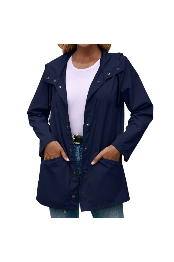 Outdoor Mountaineering Rain Jacket Hooded, Windproof, Polyester/Spandex, for Hiking & More, Multiple Sizes