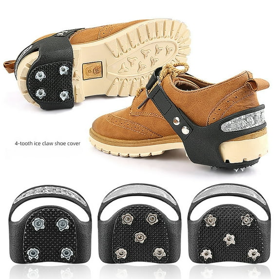 Durable Outdoor Mountaineering Snowshoes Nail Cover for Fishing Climbing and Mud Walking with Reflective Grip 4 Teeth and 5 Teeth Design