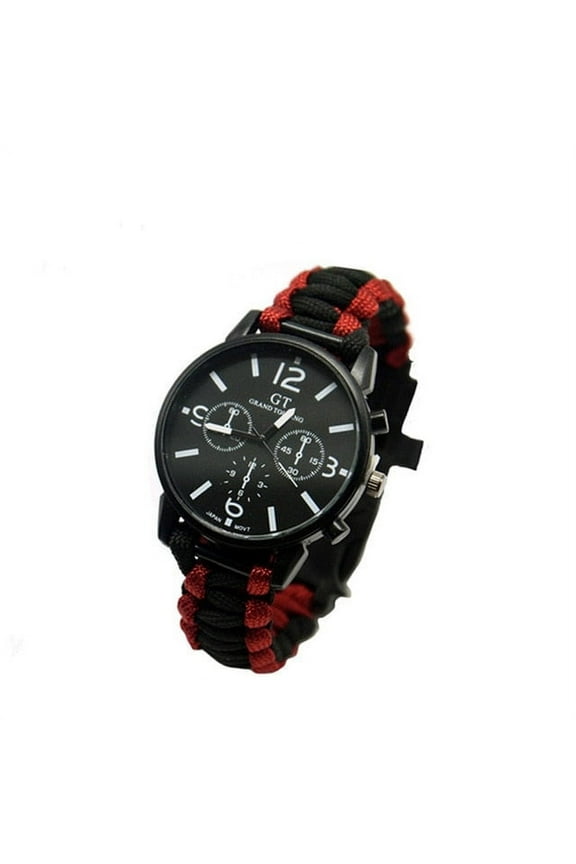 Outdoor Multi function Camping Survival Watch Bracelet Tools With LED Light