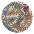 thumbnail image 1 of Outdoor Multicolored Leaves Tropical Botanical Round Tablecloth with Umbrella Hole and Zipper,Fabric Washable Table Cover for Patio, Party, Picnic 60 X 60 Inch, 1 of 1