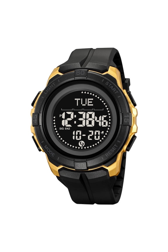 Outdoor Multifunctional Electronic Watch with Compass Barometer Pedometer, 50M Waterproof Sport Watch for Hiking Camping Mountaineering, TPU Strap Durable Adventure Gear