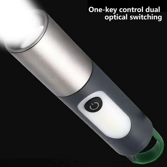 Outdoor Multifunctional Flashlight High Brightness | Long Range LED Camping Light | Emergency Work Lamp | Handheld Green Handle | 4 Modes | Durable Plastic | 6.3" | 1 Pack