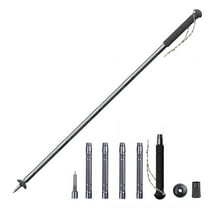 Outdoor Multifunctional 8-section Aluminum Alloy Trekking Pole Telescopic Folding Lightweight Mountaineering Cane with Round Sponge Handle