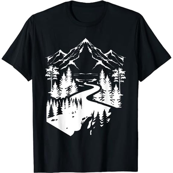 Outdoor Nature Mountains Trees Wildlife Forest Hiking T-Shirt
