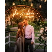 Outdoor Neon Sign Waterproof Custom Wedding Signs,Personalized Large LED Signs Remote Dimmer for Decor,Battery Operated IP65 Lights Backyard Patio Pool Garden