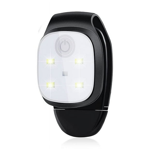 Outdoor Night Clip Lights Reflective USB Rechargeable LED Light Running Gear Safety Light Running Accessories,1 x Clip lights,Black