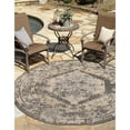 thumbnail image 1 of Outdoor Nirie Collection Area Rug Charcoal - 5'3" Round, 1 of 5