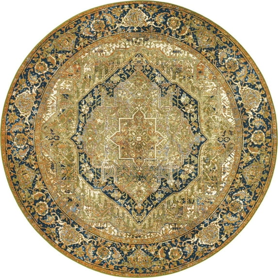 Outdoor Nirie Collection Area Rug Green - 7'10" Round