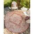 thumbnail image 1 of Outdoor Nirie Collection Area Rug Rust Red - 5'3"x7'10" Oval, 1 of 5