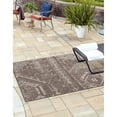 thumbnail image 1 of Outdoor Ogooplario Collection Area Rug Brown - 5'3" Square, 1 of 5