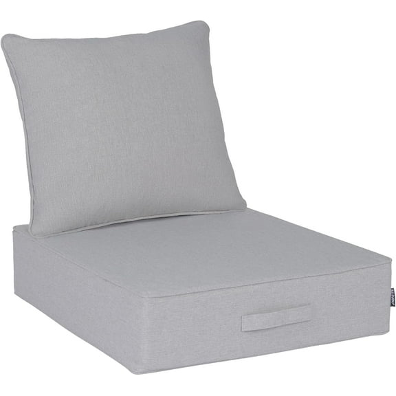 23''x 26''x 6'' 1PCS Outdoor Olefin Water-Resistant Deep Seat Cushion Set,  Weather and Fade Resistant Patio Furniture Seat Cushion, Thickened Sofa Chair Pad with Straps for Lawn, Garden