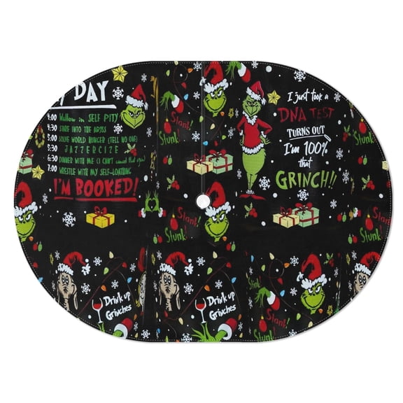 Outdoor Oval Waterproof Tablecloth with Umbrella Hole and Zipper,Reusable Indoor/Outdoor Durable Washable Christmas Table Cover for Patio, Party, Picnic 54 X 72 Inch