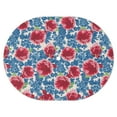 thumbnail image 1 of Outdoor Oval Waterproof Pioneer Pink Blue Rose Tablecloth with Umbrella Hole and Zipper,Reusable Indoor/Outdoor Durable Table Cover for Patio, Party, Picnic 54 X 72 Inch, 1 of 1