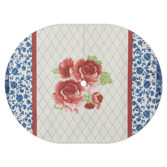 Outdoor Oval Waterproof Pioneer Tablecloth with Umbrella Hole and Zipper,Reusable Indoor/Outdoor Durable Table Cover for Patio, Party, Picnic 54 X 72 Inch