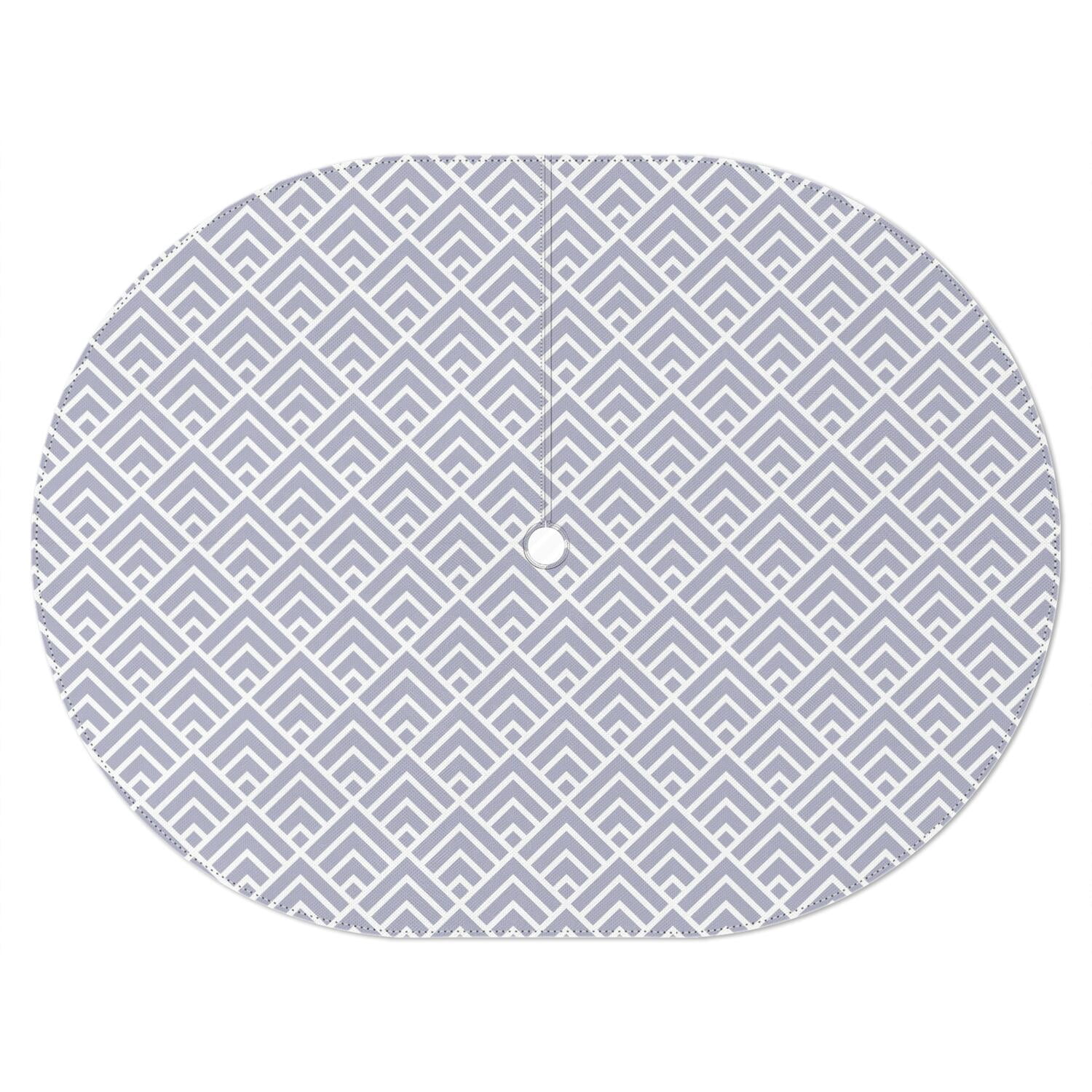 Outdoor Oval Waterproof Purple Geometry Tablecloth with Umbrella Hole ...