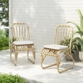 thumbnail image 1 of Outdoor PE Wicker Dining Chairs with Washable Cushion Set of 2, Outdoor Rattan chairs for Backyard, Poolside, Garden,Patio, 1 of 9