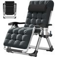 Outdoor Padded Lawn Recliner Zero Gravity Chair Folding Chaise Chairs