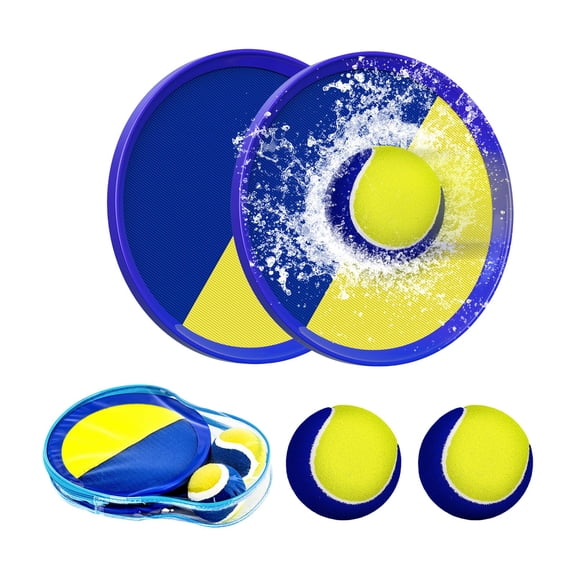 Outdoor Paddle Ball Game Set – Catch Discs & Balls for Family Fun, Beach Activities & Backyard Play