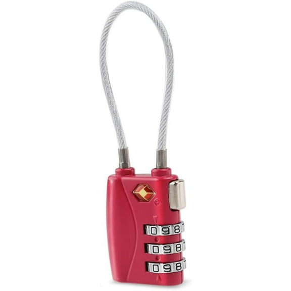 Outdoor Padlock Backpack Suitcase Digital Padlock Travel Luggage Locks Lock for Luggage TSA Luggage Lock Combination Padlock 3 Digit Combination Loc Password Number Red Set