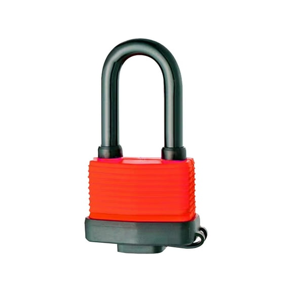 Outdoor Padlock, Heavy Duty Waterproof Padlock with Rustproof Design, Secure Brass Keyed Lock for Doors and Sheds, Durable Outdoor Security Lock with Easy Management Function (Orange)
