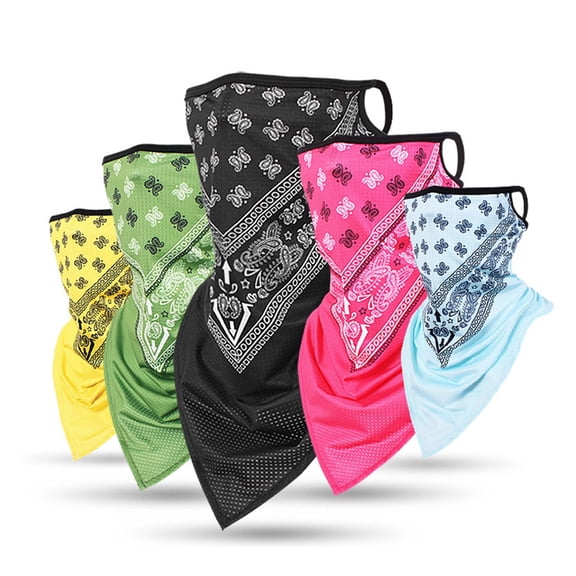 Outdoor Paisley Print Anti-UV Breathable Earloop Face Cover Scarf Neck Gaiter