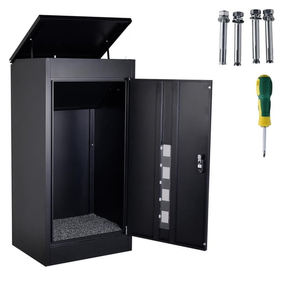 Outdoor Parcel Drop Box, 41.3"x21.6"x16.7" Galvanized Steel Package Delivery Box, Anti-Theft Mailbox for Porch, Curbside, Home Business Use