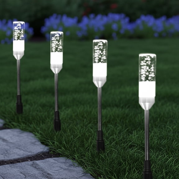 Outdoor Pathway Lights, LED Path Lights AC Plug Low Voltage Landscape Lighting, Waterproof Outdoor Garden Light for Patio Yard Walkway, Cool White