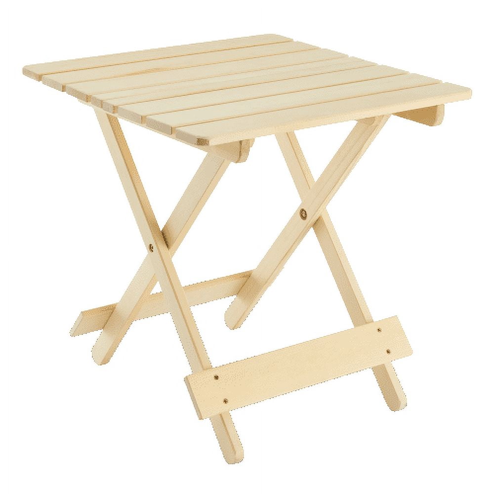 Outdoor Patio Adirondack Folding Side Table, Rectangular Wooden End Table, Yellow - Walmart.com