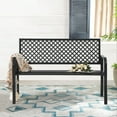 JOIVI Outdoor Furniture RustResistant Metal Patio Bench, Garden Park