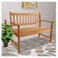 Outdoor Patio Bench Wood Garden Bench Park Bench Acacia Wood for Pool