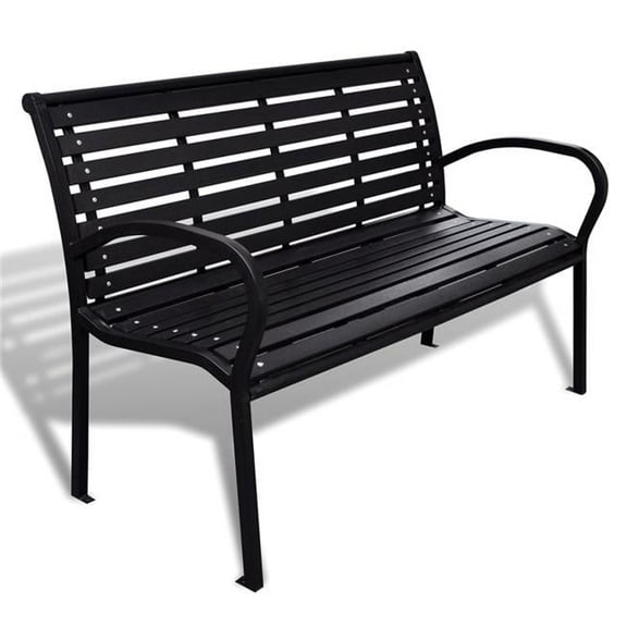Outdoor Patio Bench with Steel Frame