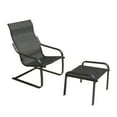 Outdoor Patio Bistro Set of 2, C Spring Motion Chair, AllWeather