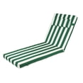 thumbnail image 1 of Outdoor Patio Chaise Lounge Chair Cushions, 1piece, 80" x 26" x 3" Waterproof Pool Beach Recliner Replacement Cushion with Ties（green white,1pcs), 1 of 6
