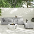 thumbnail image 1 of Outdoor Patio Corner Chair, 34'' Modular Deep Seating Light Gray Olefin | Light Gray | Olefin, 1 of 6