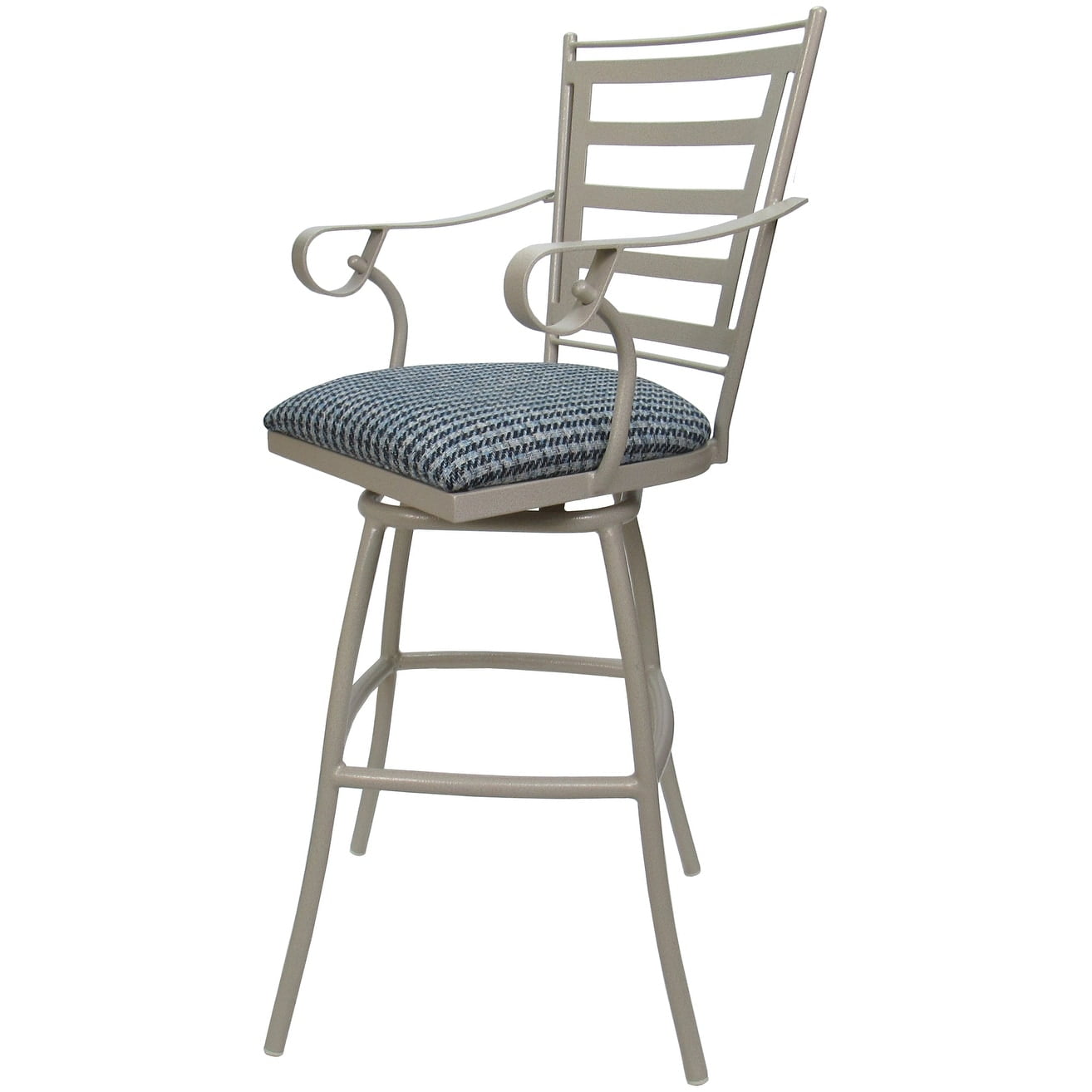 Jenna Beige Aluminum 30" Outdoor Swivel Bar Stool