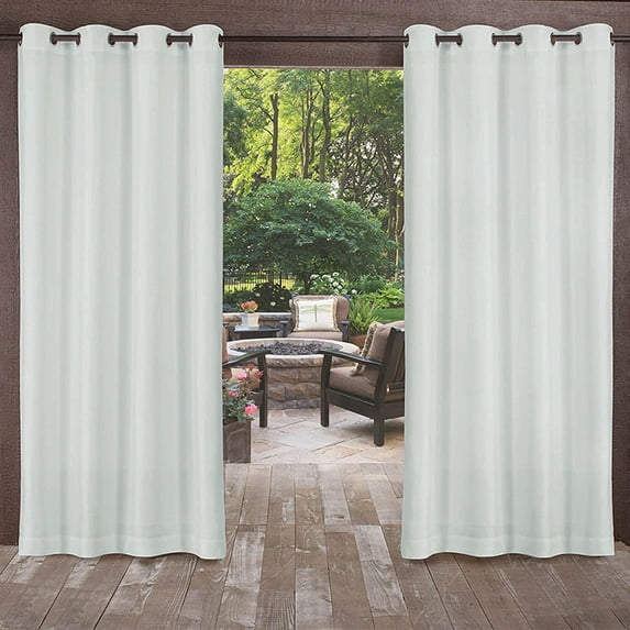 Outdoor Patio Curtains - Indoor Outdoor Waterproof Pergola Grommet Curtains, Blackout Curtain for Pavilion Gazebo Porch Decor, 1 Panel, White, 52in * 108in