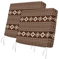 thumbnail image 1 of Outdoor Patio Cushion Covers 2 Pack Brown Boho Patio Chair Cushion Covers with Ties and Zipper Umber Moroccan Stripes Waterproof Outdoor Seat Cushion Covers for Patio Furniture 24"x24", 1 of 9