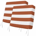 thumbnail image 1 of Outdoor Patio Cushion Covers 2 Pack Burnt Orange Stripes Patio Chair Cushion Covers with Ties and Zipper Modern Parallel Lines Waterproof Outdoor Seat Cushion Covers for Patio Furniture 22"x22", 1 of 9