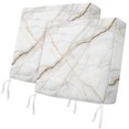 thumbnail image 1 of Outdoor Patio Cushion Covers 2 Pack Marble Abstract Art Patio Chair Cushion Covers with Ties and Zipper Gold Crack Waterproof Outdoor Seat Cushion Covers for Patio Furniture 20"x18", 1 of 9