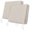 thumbnail image 1 of Outdoor Patio Cushion Covers 2 Pack Minimalist Brown Beige Striped Patio Chair Cushion Covers Modern Art Vertical Line Print Waterproof Outdoor Seat Cushion Covers for Patio Furniture 20"x18", 1 of 9