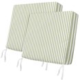thumbnail image 1 of Outdoor Patio Cushion Covers 2 Pack Minimalist Light Green Striped Patio Chair Cushion Covers Modern Art Vertical Line Print Waterproof Outdoor Seat Cushion Covers for Patio Furniture 20"x18", 1 of 9