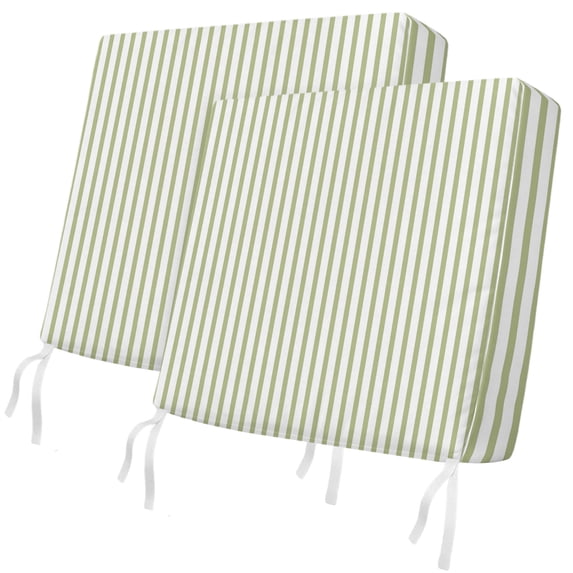Outdoor Patio Cushion Covers 2 Pack Minimalist Light Green Striped Patio Chair Cushion Covers Modern Art Vertical Line Print Waterproof Outdoor Seat Cushion Covers for Patio Furniture 20"x18"