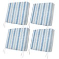 thumbnail image 1 of Outdoor Patio Cushion Covers 4 Pack Abstract Blue Stripes Patio Chair Cushion Covers with Ties and Zipper Watercolor Denim Stripes Waterproof Outdoor Seat Cushion Covers for Patio Furniture 24"x24", 1 of 7