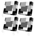 thumbnail image 1 of Outdoor Patio Cushion Covers 4 Pack Abstract Modern Geometric Patio Chair Cushion Covers with Ties and Zipper Black White Grey Waterproof Outdoor Seat Cushion Covers for Patio Furniture 20"x18", 1 of 9