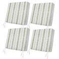thumbnail image 1 of Outdoor Patio Cushion Covers 4 Pack Abstract Sage Green Stripes Patio Chair Cushion Covers with Ties and Zipper Watercolor Denim Waterproof Outdoor Seat Cushion Covers for Patio Furniture 20"x18", 1 of 9