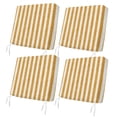 thumbnail image 1 of Outdoor Patio Cushion Covers 4 Pack Amber Stripes Patio Chair Cushion Covers with Ties and Zipper Modern Abstract Linens Farmhouse Waterproof Outdoor Seat Cushion Covers for Patio Furniture 20"x18", 1 of 9