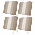 thumbnail image 1 of Outdoor Patio Cushion Covers 4 Pack Beige Ombre Patio Chair Cushion Covers with Ties and Zipper Khaki Ombre White Stripes Waterproof Outdoor Seat Cushion Covers for Patio Furniture 22"x20", 1 of 9
