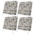 thumbnail image 1 of Outdoor Patio Cushion Covers 4 Pack Black Pastoral Flowers Patio Chair Cushion Covers with Ties and Zipper Farmhouse Floral Waterproof Outdoor Seat Cushion Covers for Patio Furniture 22"x22", 1 of 9