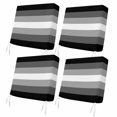 thumbnail image 1 of Outdoor Patio Cushion Covers 4 Pack Black Patio Chair Cushion Covers with Ties and Zipper Gradient Stripes Modern Waterproof Outdoor Seat Cushion Covers for Patio Furniture 22"x20", 1 of 9